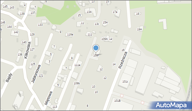 Tarnów, Klikowska, 109f, mapa Tarnów