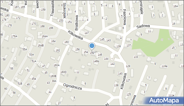 Tarnów, Klikowska, 152, mapa Tarnów