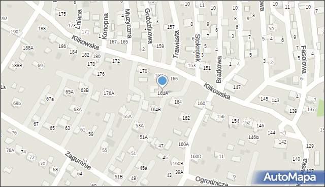 Tarnów, Klikowska, 164A, mapa Tarnów