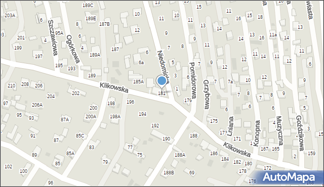 Tarnów, Klikowska, 181, mapa Tarnów