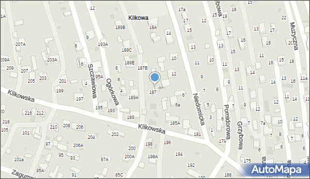 Tarnów, Klikowska, 187A, mapa Tarnów