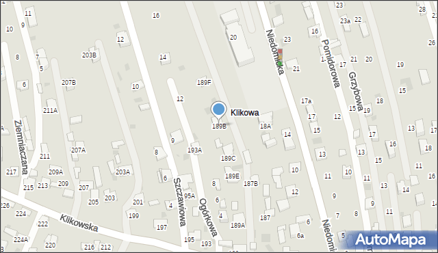 Tarnów, Klikowska, 189B, mapa Tarnów
