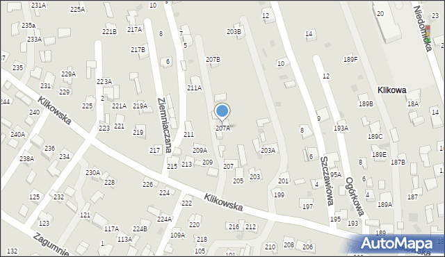 Tarnów, Klikowska, 207A, mapa Tarnów
