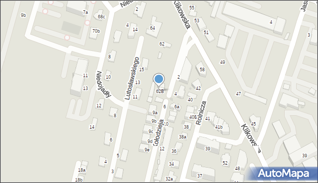 Tarnów, Klikowska, 62B, mapa Tarnów