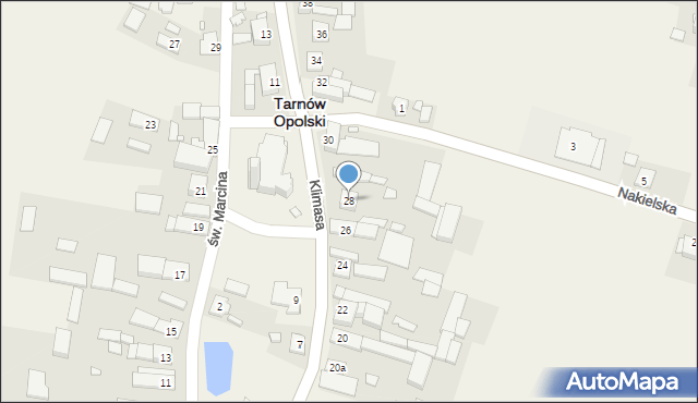 Tarnów Opolski, Klimasa, ks., 28, mapa Tarnów Opolski