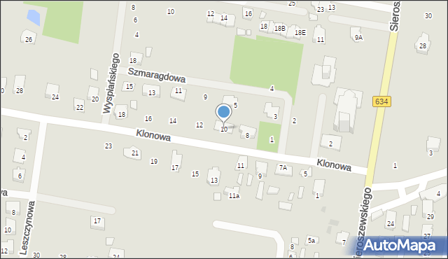 Tłuszcz, Klonowa, 10, mapa Tłuszcz