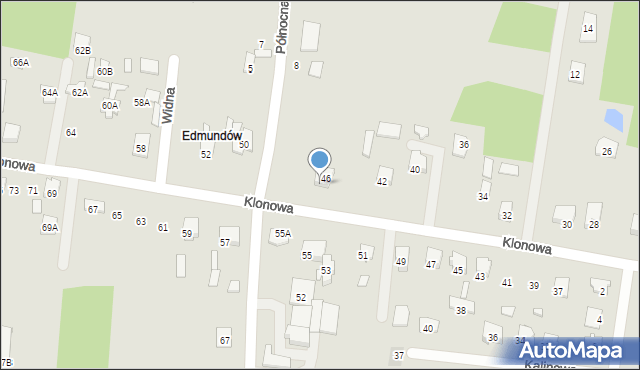 Tłuszcz, Klonowa, 48, mapa Tłuszcz