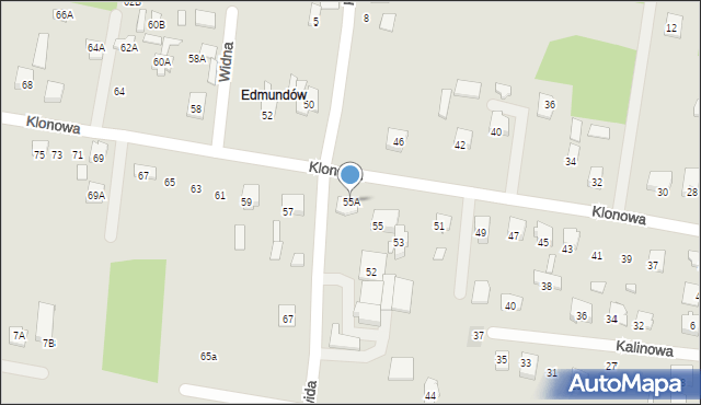 Tłuszcz, Klonowa, 55A, mapa Tłuszcz