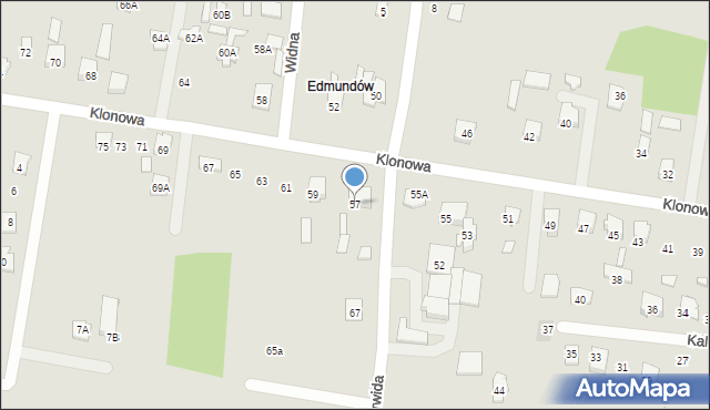 Tłuszcz, Klonowa, 57, mapa Tłuszcz