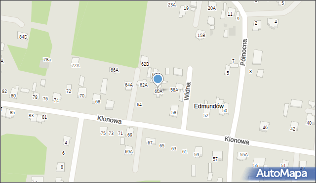 Tłuszcz, Klonowa, 60A, mapa Tłuszcz