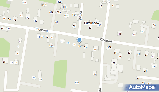 Tłuszcz, Klonowa, 61, mapa Tłuszcz