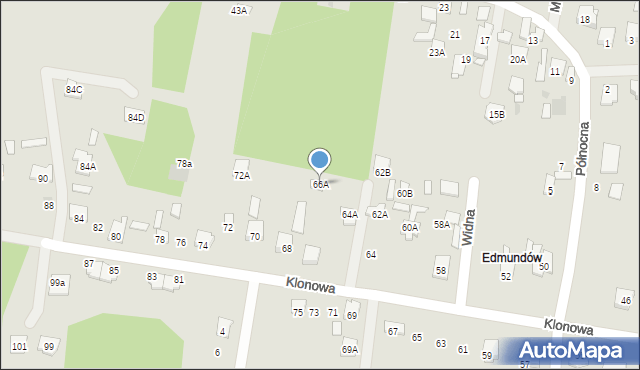 Tłuszcz, Klonowa, 66A, mapa Tłuszcz