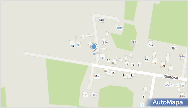 Tłuszcz, Klonowa, 88, mapa Tłuszcz