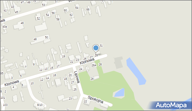 Tomaszów Mazowiecki, Klonowa, 29, mapa Tomaszów Mazowiecki