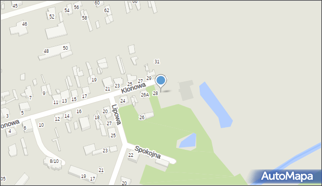 Tomaszów Mazowiecki, Klonowa, 30, mapa Tomaszów Mazowiecki