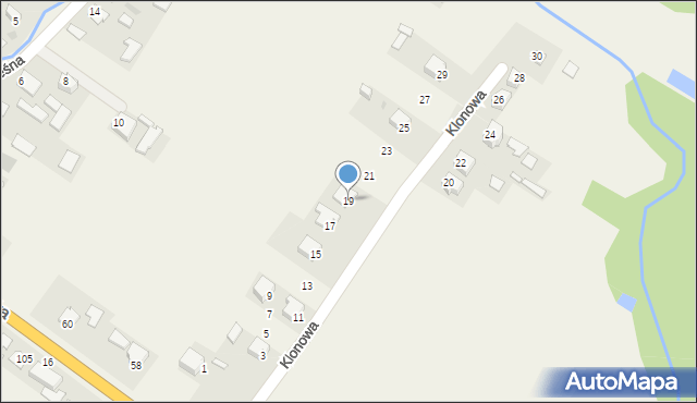 Tuczempy, Klonowa, 19, mapa Tuczempy