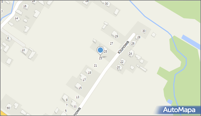 Tuczempy, Klonowa, 23, mapa Tuczempy