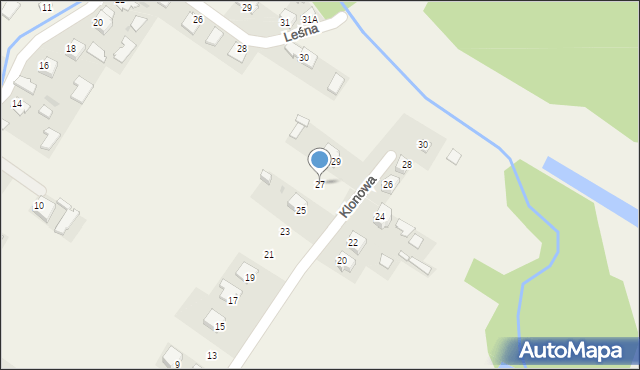 Tuczempy, Klonowa, 27, mapa Tuczempy