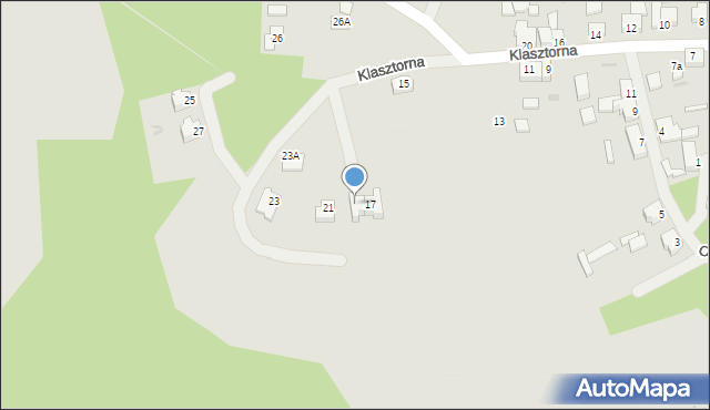 Tuczno, Klasztorna, 19, mapa Tuczno