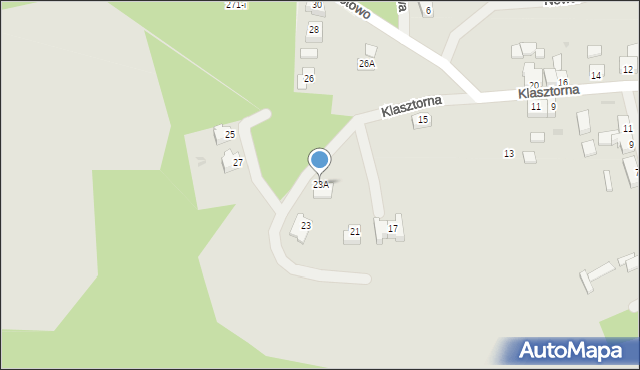 Tuczno, Klasztorna, 23A, mapa Tuczno