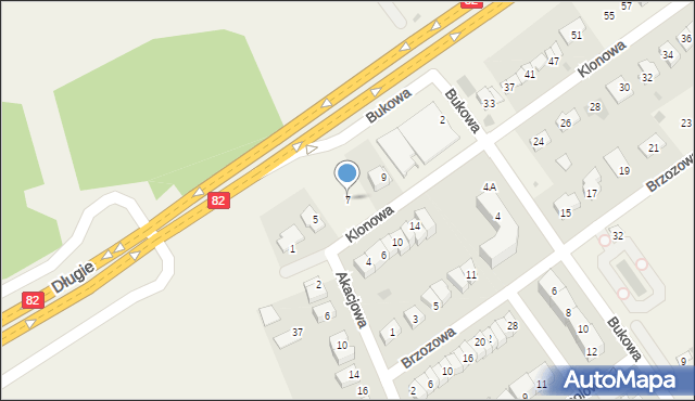 Turka, Klonowa, 7, mapa Turka