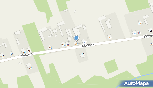 Turzyn, Klonowa, 29, mapa Turzyn