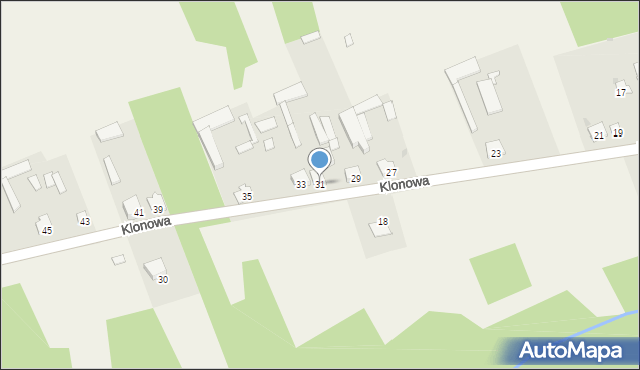 Turzyn, Klonowa, 31, mapa Turzyn