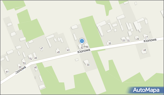 Turzyn, Klonowa, 41, mapa Turzyn