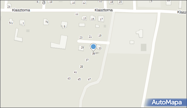Tykocin, Klasztorna, 35, mapa Tykocin