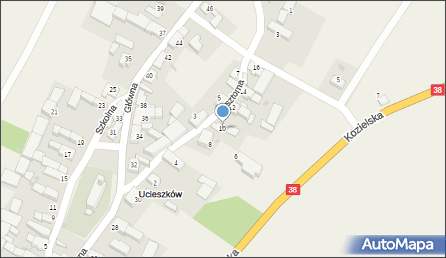 Ucieszków, Klasztorna, 10, mapa Ucieszków
