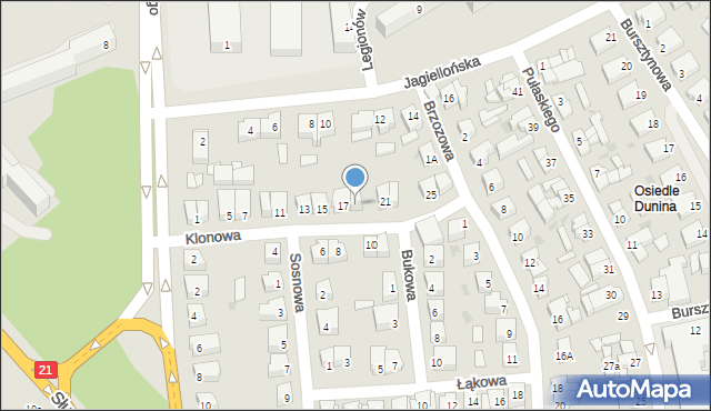 Ustka, Klonowa, 19, mapa Ustka