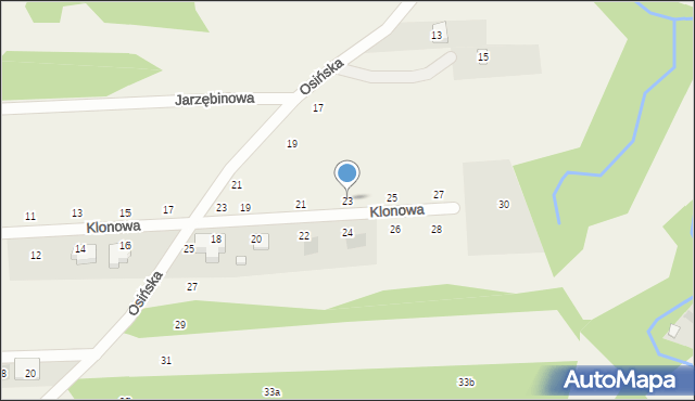 Wanaty, Klonowa, 23, mapa Wanaty