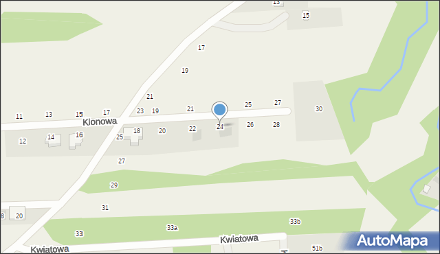 Wanaty, Klonowa, 24, mapa Wanaty