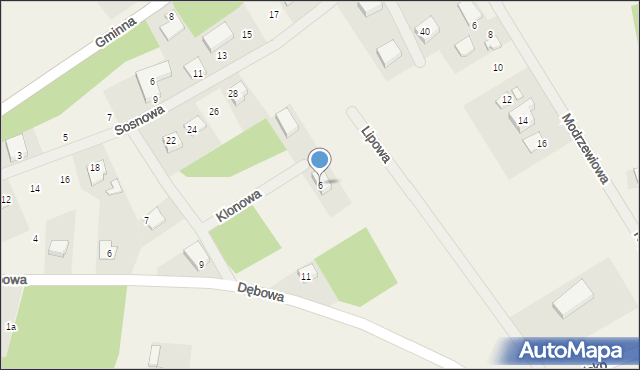 Wancerzów, Klonowa, 6, mapa Wancerzów