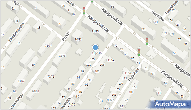 Warszawa, Kleczewska, 109/111, mapa Warszawy