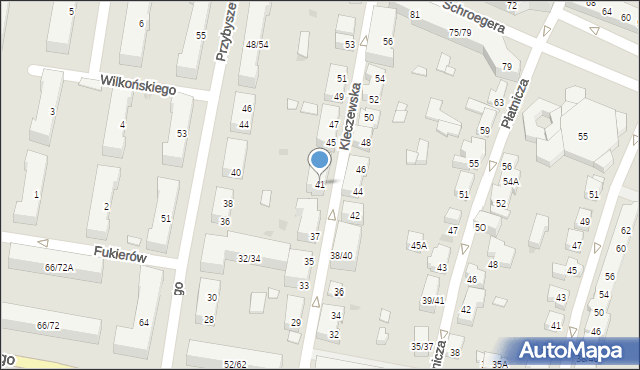 Warszawa, Kleczewska, 41, mapa Warszawy