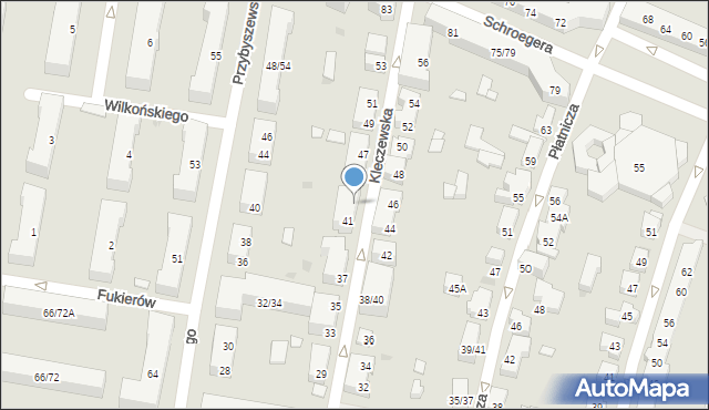 Warszawa, Kleczewska, 43, mapa Warszawy