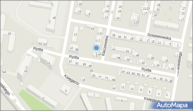 Warszawa, Kleczewska, 1, mapa Warszawy