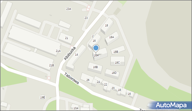Warszawa, Kłobucka, 16A, mapa Warszawy