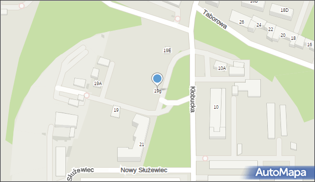 Warszawa, Kłobucka, 19g, mapa Warszawy