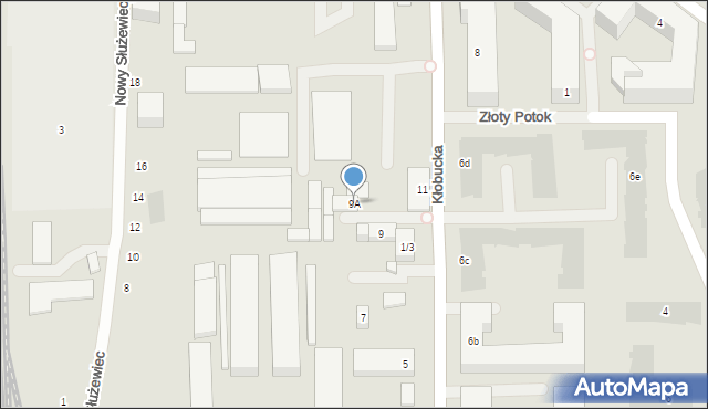 Warszawa, Kłobucka, 9A, mapa Warszawy