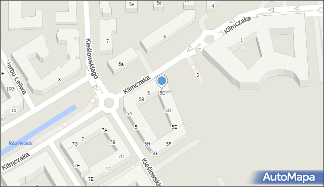 Warszawa, Klimczaka Franciszka, 5C, mapa Warszawy