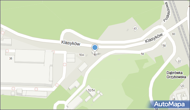 Warszawa, Klasyków, 50, mapa Warszawy