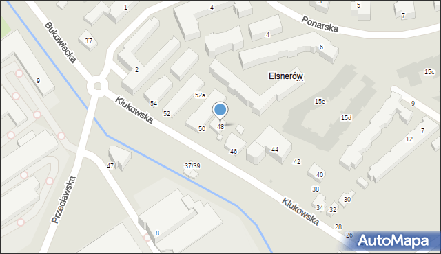 Warszawa, Klukowska, 48, mapa Warszawy