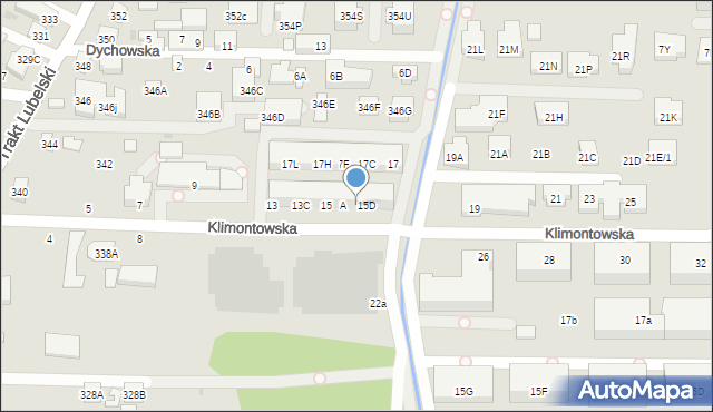 Warszawa, Klimontowska, 15C, mapa Warszawy