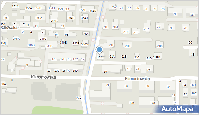 Warszawa, Klimontowska, 19A, mapa Warszawy