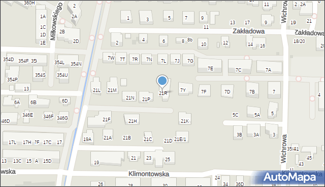 Warszawa, Klimontowska, 21R, mapa Warszawy