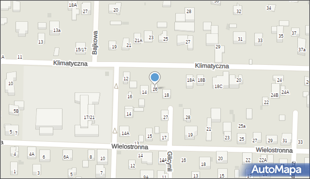 Warszawa, Klimatyczna, 16, mapa Warszawy