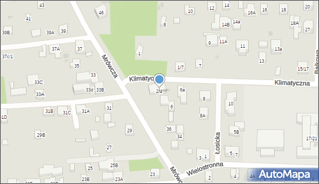 Warszawa, Klimatyczna, 2/4, mapa Warszawy