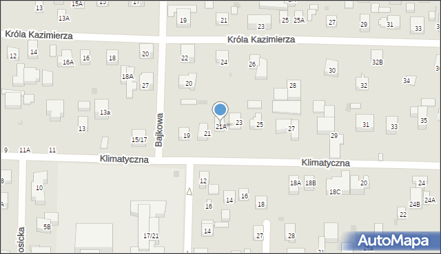 Warszawa, Klimatyczna, 21A, mapa Warszawy